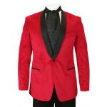 (disco)-Abernathy Smoking Jacket - Red
