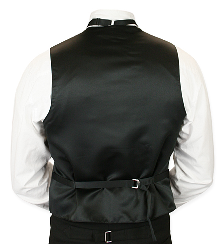 Headliner Sequin Vest and Tie Set - Black