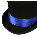  Victorian,Old West,Edwardian Mens Hats Blue Satin Hat Bands |Antique, Vintage, Old Fashioned, Wedding, Theatrical, Reenacting Costume |
