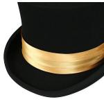  Victorian,Old West, Mens Hats Gold Satin Hat Bands |Antique, Vintage, Old Fashioned, Wedding, Theatrical, Reenacting Costume |