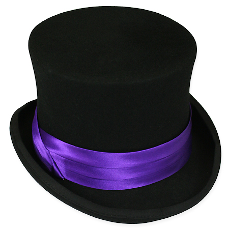 Purple Satin Hat Band