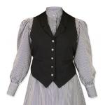  Victorian,Old West,Steampunk,Edwardian Ladies Vests Black Canvas,Cotton Solid Dress Vests,Work Vests |Antique, Vintage, Old Fashioned, Wedding, Theatrical, Reenacting Costume |