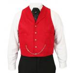  Victorian,Old West,Edwardian Mens Vests Red Synthetic Solid Dress Vests,Work Vests |Antique, Vintage, Old Fashioned, Wedding, Theatrical, Reenacting Costume |