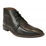 (disco)-Leather Brogan Boot - Black Leather
