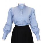 Muriel Pleated Blouse - Blue