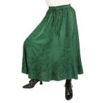 Victorian,Steampunk,Edwardian Ladies Skirts Green Synthetic Floral Work Skirts,Dress Skirts |Antique, Vintage, Old Fashioned, Wedding, Theatrical, Reenacting Costume |