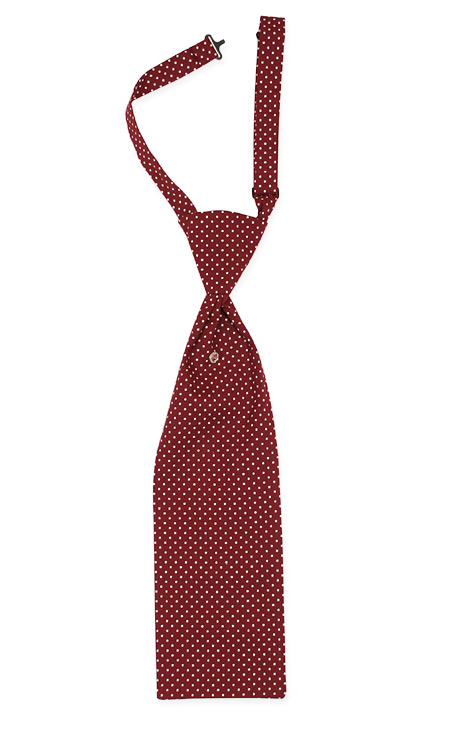 Cotton Teck Tie - Burgundy Dot