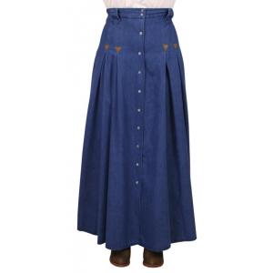  Old West Ladies Skirts Blue Solid Work Skirts |Antique, Vintage, Old Fashioned, Wedding, Theatrical, Reenacting Costume |