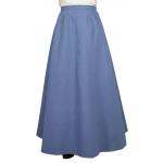  Victorian,Old West,Edwardian Ladies Skirts Blue Cotton Solid Dress Skirts,Work Skirts |Antique, Vintage, Old Fashioned, Wedding, Theatrical, Reenacting Costume |