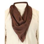 (disco)-Premium Silk Polka Dot Neckerchief - Brown