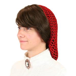  Victorian,Old West,Edwardian Ladies Hats Red Synthetic Hair Nets |Antique, Vintage, Old Fashioned, Wedding, Theatrical, Reenacting Costume |