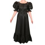  Victorian,Old West, Ladies Dresses and Suits Black Satin,Synthetic Solid Dresses,Suits |Antique, Vintage, Old Fashioned, Wedding, Theatrical, Reenacting Costume |