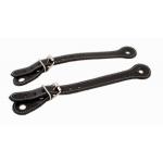 (disco)-Western Spur Straps - Black Leather