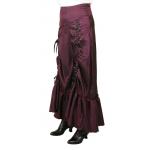  Victorian,Steampunk Ladies Skirts Purple Satin,Synthetic Solid Dress Skirts |Antique, Vintage, Old Fashioned, Wedding, Theatrical, Reenacting Costume |