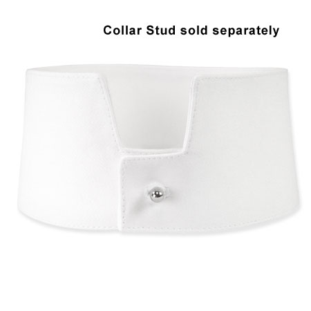 Victorian Mens White Cotton Detachable Collar | Dickens | Downton Abbey | Edwardian || Reinforced Detachable Cotton Collar - High Stand