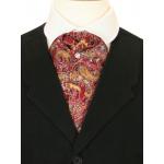 (disco)-Silk Puff Tie - Crimson Paisley