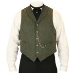  Victorian,Old West, Mens Vests Green Tweed,Wool Blend Herringbone Dress Vests,Work Vests,Tweed Vests |Antique, Vintage, Old Fashioned, Wedding, Theatrical, Reenacting Costume |