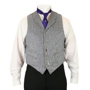  Victorian,Edwardian Mens Vests Blue Wool Blend,Synthetic Check,Geometric Dress Vests |Antique, Vintage, Old Fashioned, Wedding, Theatrical, Reenacting Costume |