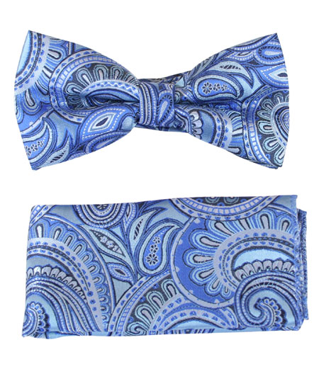 Dashing Bow Tie - Blue Paisley