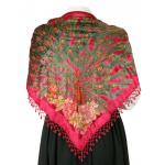  Victorian,Old West,Edwardian Ladies Shawls Red Velvet,Synthetic Floral Shawls |Antique, Vintage, Old Fashioned, Wedding, Theatrical, Reenacting Costume |