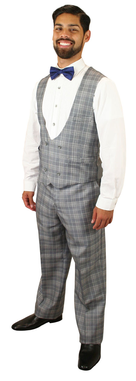 Garrett Plaid Suit - Gray