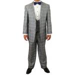  Victorian, Mens Suits Gray Synthetic Plaid Suits |Antique, Vintage, Old Fashioned, Wedding, Theatrical, Reenacting Costume | 1920s,Roaring 20s