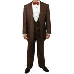  Victorian,Edwardian Mens Suits Brown Synthetic Plaid Suits |Antique, Vintage, Old Fashioned, Wedding, Theatrical, Reenacting Costume | 1920s,Roaring 20s