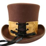  Victorian,Steampunk, Mens Hats Gold,Brown Tweed,Satin,Wool Blend,Microfiber Hat Spats,Hat Bands,Matched Separates |Antique, Vintage, Old Fashioned, Wedding, Theatrical, Reenacting Costume | Gifts for Him