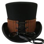  Victorian,Steampunk, Mens Hats Brown,Black Cotton Hat Spats,Hat Bands |Antique, Vintage, Old Fashioned, Wedding, Theatrical, Reenacting Costume |