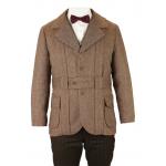 Norfolk Jacket - Brown Herringbone Tweed