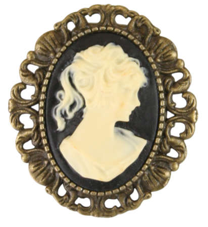 Cameo Pin - Ivory and Antique Gold