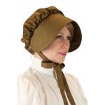  Victorian,Old West Ladies Hats Brown Satin,Synthetic Solid Bonnets |Antique, Vintage, Old Fashioned, Wedding, Theatrical, Reenacting Costume | Dickens