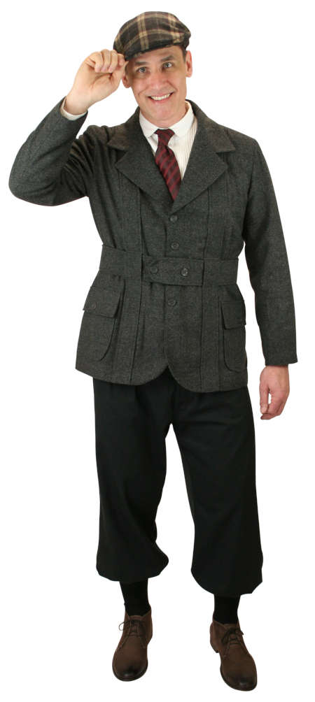 Norfolk Jacket - Gray Herringbone Tweed