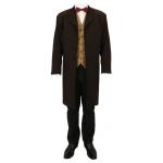  Victorian,Old West,Steampunk,Edwardian Mens Coats Brown Wool Blend,Synthetic Solid Frock Coats |Antique, Vintage, Old Fashioned, Wedding, Theatrical, Reenacting Costume |