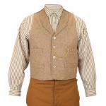  Victorian,Old West,Edwardian Mens Vests Tan,Brown Tweed, Herringbone Work Vests,Tweed Vests |Antique, Vintage, Old Fashioned, Wedding, Theatrical, Reenacting Costume |