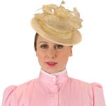  Victorian,Steampunk,Edwardian, Ladies Hats Tan Synthetic,Straw Solid Boaters |Antique, Vintage, Old Fashioned, Wedding, Theatrical, Reenacting Costume | Suffragist