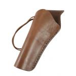 Western Holster - LH Cross-Draw - Plain Chocolate Brown Leather