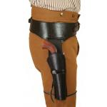  Old West, Holsters and Gunbelts Black Leather Un-Tooled Gunbelt Holster Combos |Antique, Vintage, Old Fashioned, Wedding, Theatrical, Reenacting Costume |