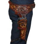 (.22 cal) Western Gun Belt and Holster - RH Draw - Harvest Tooled Leather
