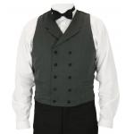 Callahan Double Breasted Vest - Charcoal