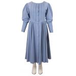  Victorian,Old West, Ladies Dresses and Suits Blue Cotton Solid Dresses |Antique, Vintage, Old Fashioned, Wedding, Theatrical, Reenacting Costume |