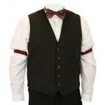  Victorian,Old West, Mens Vests Brown Tweed,Synthetic Solid Dress Vests,Tweed Vests |Antique, Vintage, Old Fashioned, Wedding, Theatrical, Reenacting Costume |