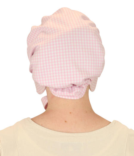 Cotton Bonnet - Pink Check