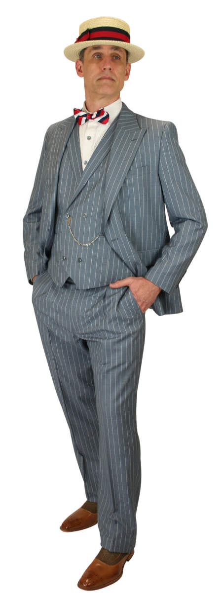 Granville Suit - Slate Blue Stripe