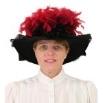  Victorian, Ladies Hats Burgundy,Red Wool Felt Touring Hats |Antique, Vintage, Old Fashioned, Wedding, Theatrical, Reenacting Costume |