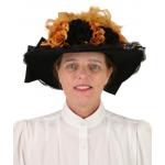  Victorian, Ladies Hats Orange Wool Felt Touring Hats |Antique, Vintage, Old Fashioned, Wedding, Theatrical, Reenacting Costume |