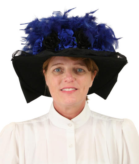 Ladies Victorian Touring Hat - Royal