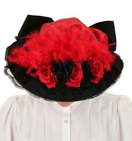 Ladies Victorian Touring Hat - Red