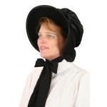  Victorian, Ladies Hats Black Wool Felt,Satin Solid Bonnets |Antique, Vintage, Old Fashioned, Wedding, Theatrical, Reenacting Costume | Dickens