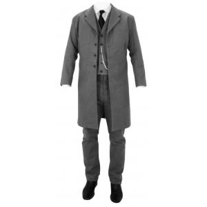  Victorian,Old West Mens Coats Gray Cotton Solid Frock Coats,Matched Separates |Antique, Vintage, Old Fashioned, Wedding, Theatrical, Reenacting Costume | Dickens